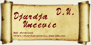 Đurđa Unčević vizit kartica